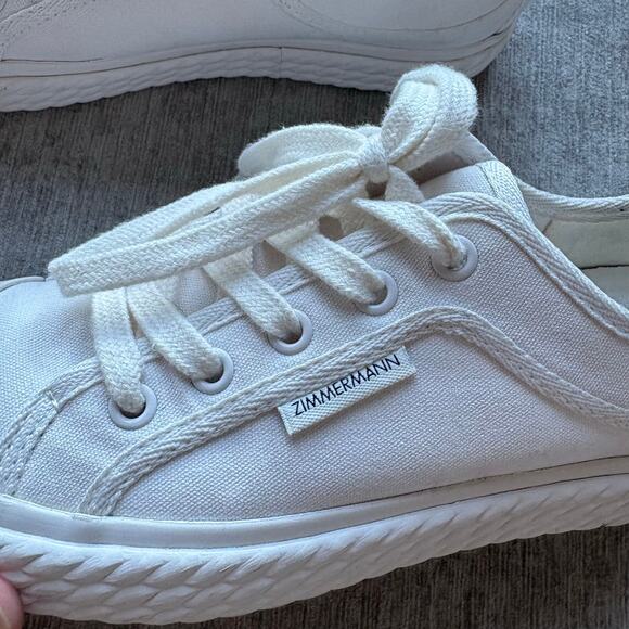 Zimmermann Twist Low Top Canvas White Sneaker - Picture 2 of 7